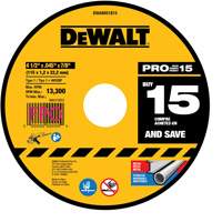 Meule &agrave; tronçonner pour meuleuse angulaire, 4-1/2" x 0,045", Arbre de 7/8", Type 1, Oxyde d'aluminium Brunswick Fyr & Safety