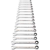 90-Tooth 12 Point Wrench Set, Ratcheting Combination, 16 Pieces, Metric Brunswick Fyr & Safety