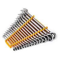 90-Tooth 12 Point Wrench Set, Ratcheting Combination, 16 Pieces, Metric Brunswick Fyr & Safety