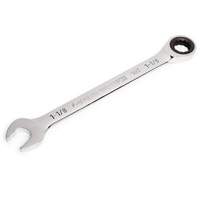 90-Tooth Ratcheting Combination Wrench, 12 Point, 1-1/8", Chrome Finish Brunswick Fyr & Safety