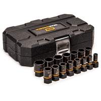 Bolt Biter Extraction Socket Set, 15 Pcs, Impact, 1/4"/3/8" Drive Size Brunswick Fyr & Safety