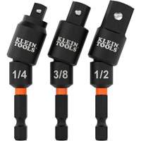 Swivel Impact Driver Socket Adapter Set, 1/4" Drive Size, Ball, 2-17/20" L Brunswick Fyr & Safety