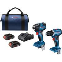 2-Tool Combo Kit, Lithium-Ion, 18 V Brunswick Fyr & Safety