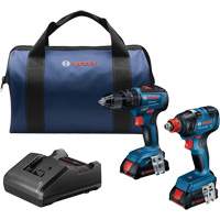 2-Tool Combo Kit, Lithium-Ion, 18 V Brunswick Fyr & Safety
