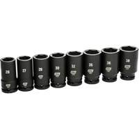 6 Point SAE Socket Set, 8 Pcs, Impact, 3/4" Drive Size, Deep Brunswick Fyr & Safety