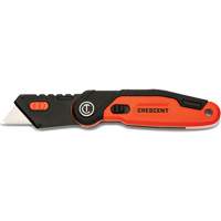 Folding Utility Knife, 1" Blade, Steel Blade, Aluminum Handle Brunswick Fyr & Safety