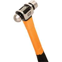 Ball Pein Hammer, 8 oz. Head Weight, Plain/Polished Face, Fibreglass Handle Brunswick Fyr & Safety