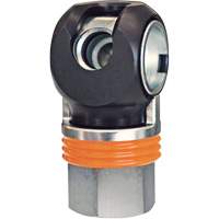 TOPQUIK SC Industrial Quick Coupler, Nickel-Plated Steel, 1/2", Female NPT, 359 PSI Brunswick Fyr & Safety
