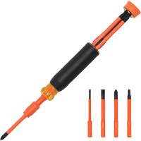 Tournevis isolant &agrave; embouts interchangeables 4-en-1 Brunswick Fyr & Safety