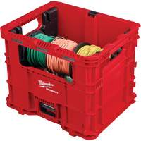 PACKOUT Wire Pulling XL Crate, 15-3/4" x 18-5/8" x 15", Black/Red Brunswick Fyr & Safety