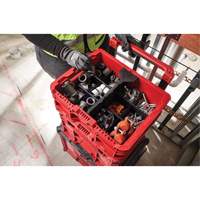 PACKOUT Low-Profile Crate, 15" x 18-5/8" x 6-5/8", Black/Red Brunswick Fyr & Safety
