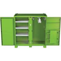 Ventilated Onsite PPE Storage Cabinet, Steel, High-Visibility Lime Green Brunswick Fyr & Safety