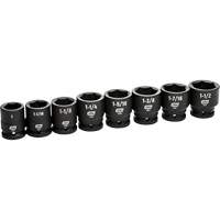 Jeu de douilles SAE &agrave; 6 pans, 8 Mcx, Chocs, Prise de 3/4" Brunswick Fyr & Safety
