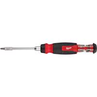 14-in-1 Ratcheting 1/4" Drive Multi-Bit Screwdriver, 10-11/100" L, Cushion Grip Handle Brunswick Fyr & Safety