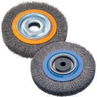 Wire Wheel Brush, 8" Dia., 0.118" Fill, 1-1/4" Arbor Brunswick Fyr & Safety
