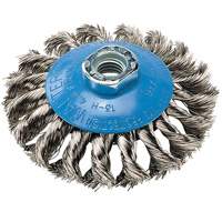 Knot-Twisted Wire Saucer Cup Brush, 6" Dia. x 5/8"-11 Arbor VV868 | Brunswick Fyr & Safety