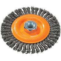 Stringer Bead Knotted Wire Brush, 5" Dia., 0.02" Fill, 5/8"-11 Arbor, Steel UE923 | Brunswick Fyr & Safety