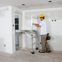 Mobile Work Scaffolding - Maxi Square Scaffolding, Aluminum Frame, 74" D x 75" H Brunswick Fyr & Safety