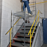 Mobile Work Scaffolding - Maxi Square Scaffolding, Aluminum Frame, 74" D x 75" H Brunswick Fyr & Safety