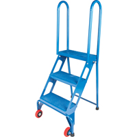 Portable Folding Ladder, 3 Steps, Perforated, 30" High VC437 | Brunswick Fyr & Safety