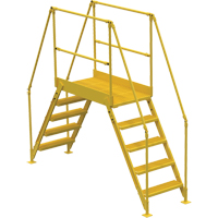 Crossover Ladder, 103-1/2" Overall Span, 50" H x 48" D, 24" Step Width VC452 | Brunswick Fyr & Safety