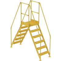 Crossover Ladder, 92" Overall Span, 60" H x 24" D, 24" Step Width VC454 | Brunswick Fyr & Safety