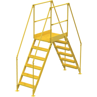 Crossover Ladder, 104" Overall Span, 60" H x 36" D, 24" Step Width VC455 | Brunswick Fyr & Safety
