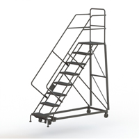 Heavy Duty Safety Slope Ladder, 8 Steps, Perforated, 50° Incline, 80" High Brunswick Fyr & Safety