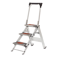 Safety Stepladder with Bar & Tray, 2.2', Aluminum, 300 lbs. Capacity, Type 1A Brunswick Fyr & Safety