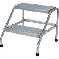 Aluminum Step Stand, 2 Step(s), 22-13/16" W x 24-9/16" L x 20" H, 500 lbs. Capacity VD457 | Brunswick Fyr & Safety