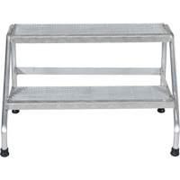 Aluminum Step Stand, 2 Step(s), 32-13/16" W x 24-9/16" L x 20" H, 500 lbs. Capacity VD458 | Brunswick Fyr & Safety