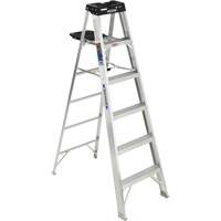 Step Ladder with Pail Shelf, 6', Aluminum, 300 lbs. Capacity, Type 1A VD560 | Brunswick Fyr & Safety