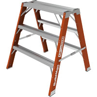Buildman™ Step-up Workbench, 3' H x 34.75" W x 33.25" D, 300 lbs. Capacity, Fibreglass VD700 | Brunswick Fyr & Safety
