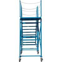 Snow Ladder, Steel, 10 Steps, 99" H, 85-1/2" D, 48" Step, Serrated Brunswick Fyr & Safety