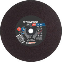 Meule &agrave; tronçonner Ripcut II pour la coupe de l'acier inoxydable et l'acier sur scies fixes, 14" x 1/8", Arbre de 1", Type 1, Oxyde d'aluminium, 4400 Tr/min Brunswick Fyr & Safety