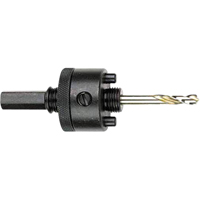 Hole Saw Arbor &amp Pilot Drills, 1-1/4" and Larger, 7/16" Shank Brunswick Fyr & Safety