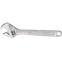 Adjustable Wrench, 12-1/8" L, 1-19/32" Max Width, Chrome Brunswick Fyr & Safety