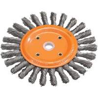Knot-Twisted Wire Bench Wheel, 6" Dia., 0.0118" Fill, 5/8" Arbor, Steel VV853 | Brunswick Fyr & Safety