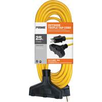 Cordon rallonge en vinyle, Ext&eacute;rieur, SJTW, AWG 12/3, 15 A, 3 prise(s), 25' Brunswick Fyr & Safety
