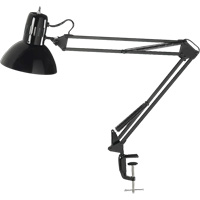 Swing Arm Clamp-On Desk Lamps, 100 W, Incandescent, C-Clamp, Black XA982 | Brunswick Fyr & Safety