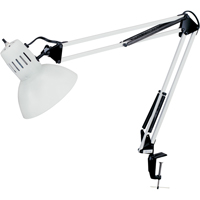 Lampes de bureau &agrave; pince - Bras flexible, 100 W, Incandescente, Pinces serre-joints, Col 36", Blanc Brunswick Fyr & Safety