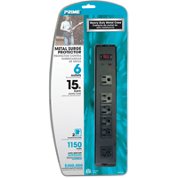 Surge Protector, 6 Outlets, 1150 J, 1875 W, 15' Cord XC042 | Brunswick Fyr & Safety