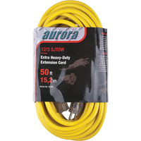 Vinyl Extension Cord with Light Indicator, Outdoor, SJTOW, 12/3 AWG, 15 A, 50' Brunswick Fyr & Safety