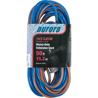 TPE-Rubber Extension Cord With Light Indicator, All-Weather, SJEOW, 14/3 AWG, 15 A, 50' Brunswick Fyr & Safety