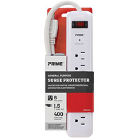 Surge Protector, 6 Outlets, 400 J, 1875 W, 2' Cord XC616 | Brunswick Fyr & Safety