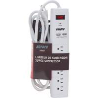 Limiteur de surtension avec chargeur USB, 6 Prises, 1200 J, 1875 W, Cordon 6' Brunswick Fyr & Safety