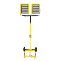 Chariot d'&eacute;clairage &agrave; deux t&ecirc;tes avec treuil, DEL, 400 W, 60 000 lumens, Boîtier en Aluminium Brunswick Fyr & Safety