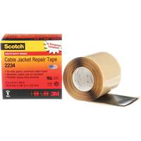 Scotch&reg; Cable Jacket Repair Tape, 51 mm (2") x 1.8 m (6'), Black, 60 mils Brunswick Fyr & Safety