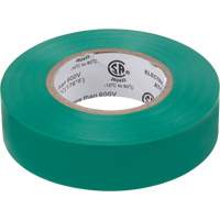 Electrical Tape, 19 mm (3/4") x 18 M (60'), Green, 7 mils XH384 | Brunswick Fyr & Safety