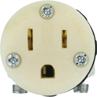 Hospital Grade Extension Plug Connector, 5-15R, Nylon XI198 | Brunswick Fyr & Safety